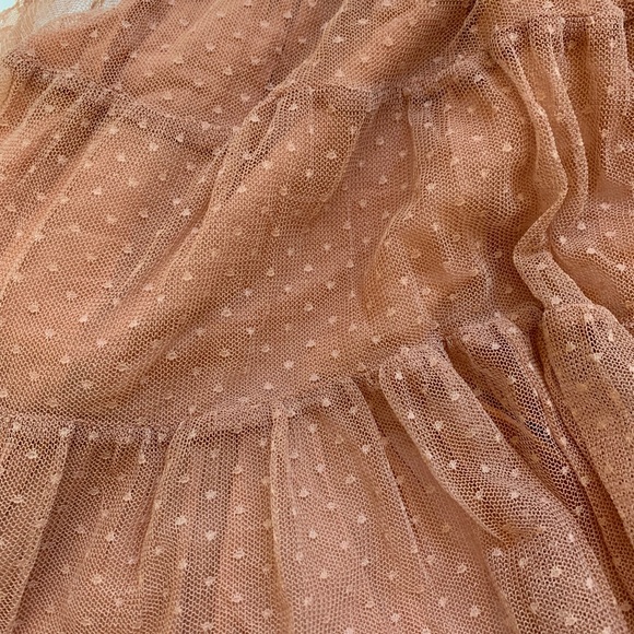 Forever 21 skirt tulle ruffle dusty pink - Picture 5 of 5